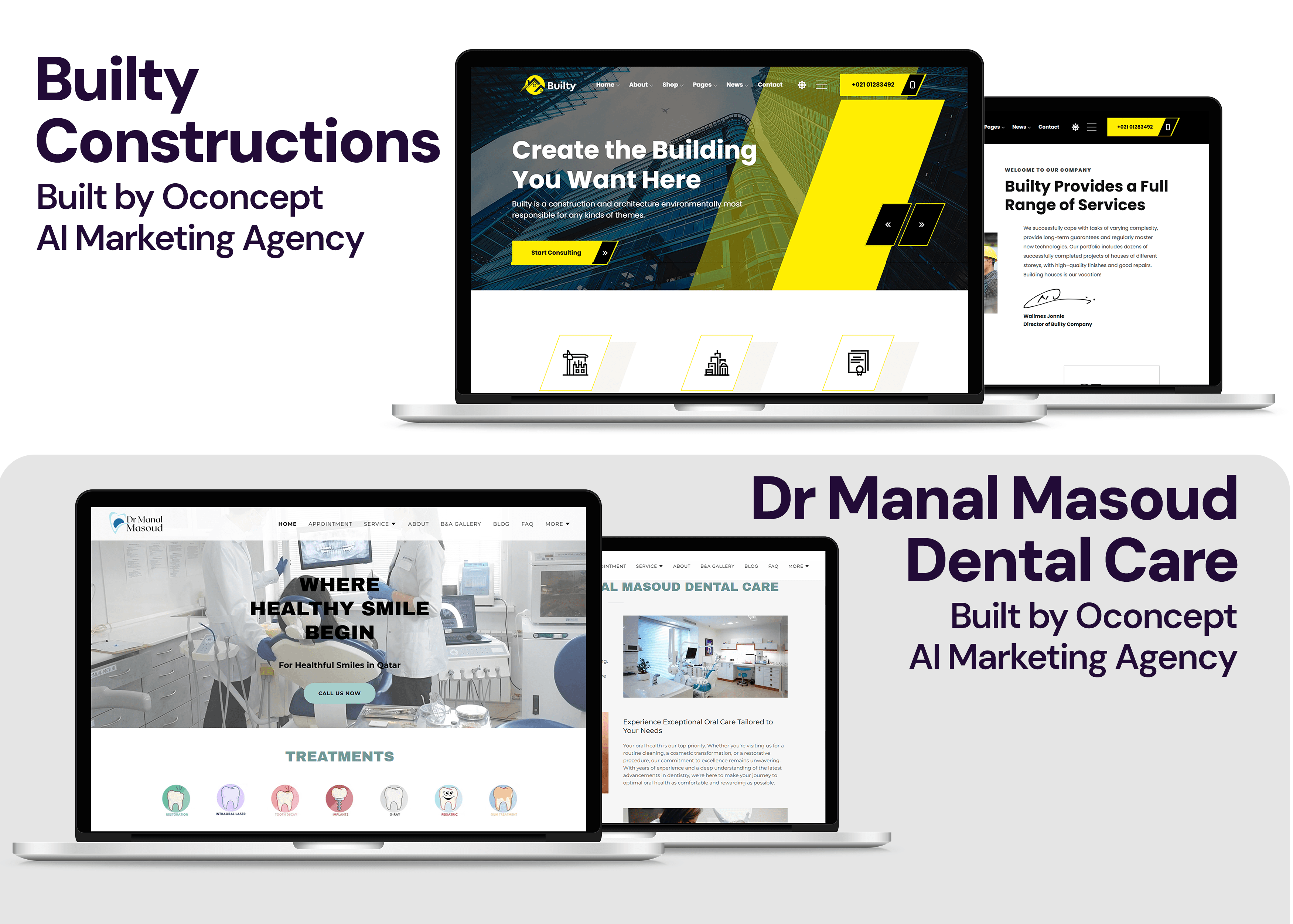 Examples of websites built by Oconcept thumbnail