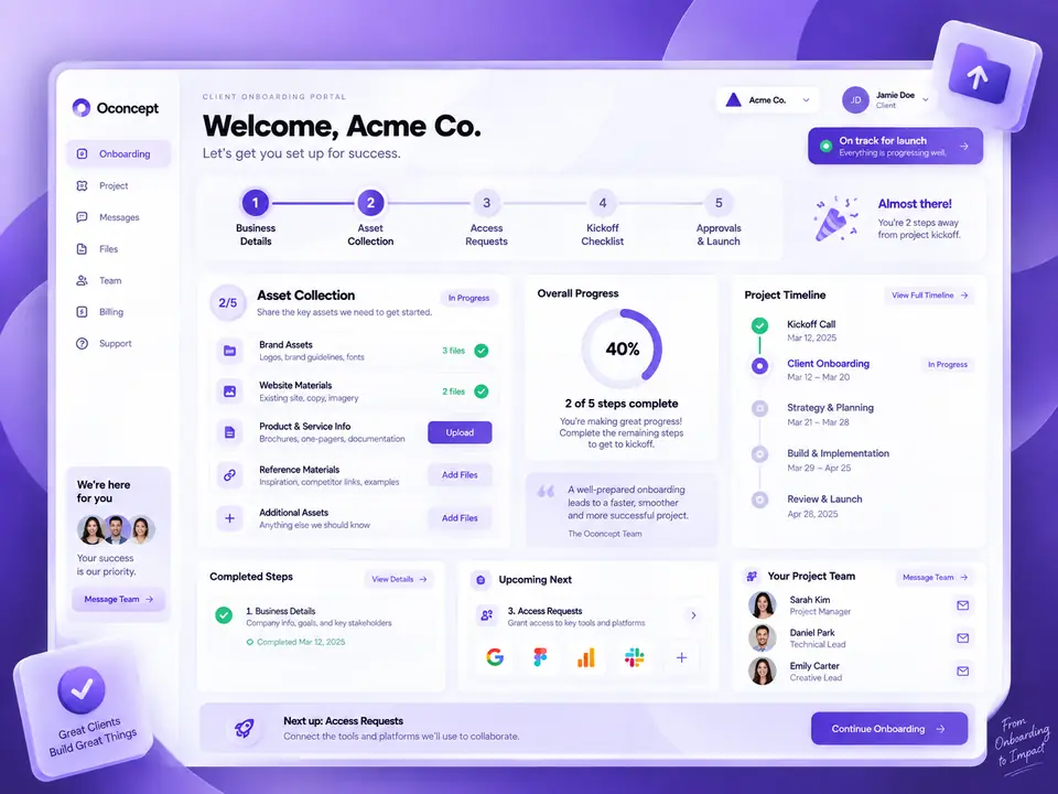 Client onboarding portal