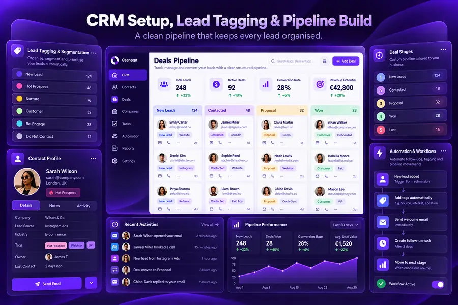 CRM pipeline setup