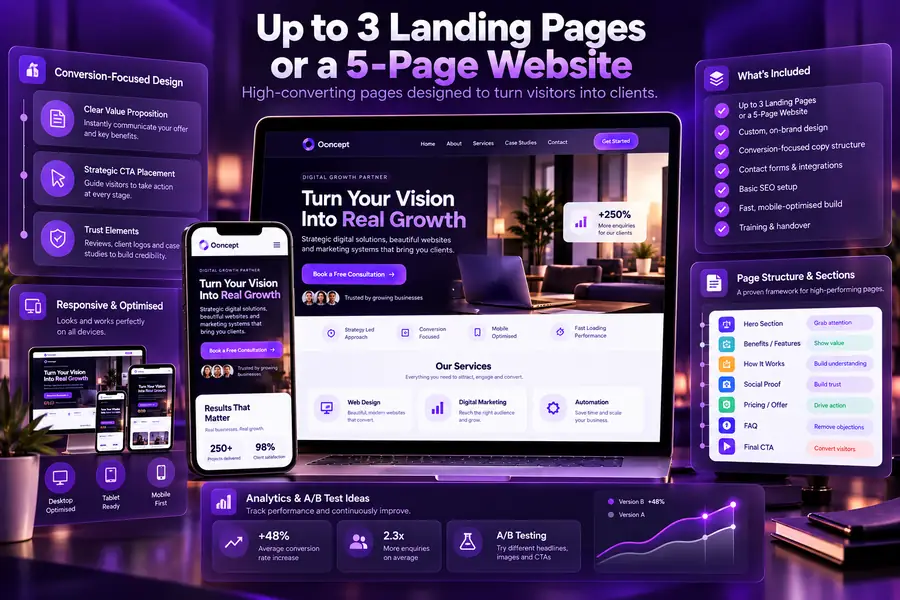 Landing page build