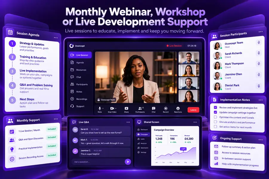 Workshop and webinar support